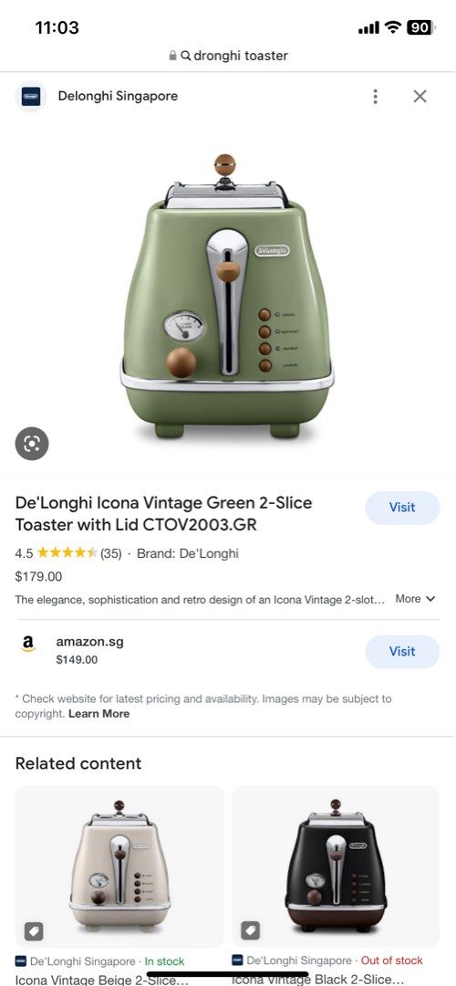 DeLonghi toaster, TV & Home Appliances, Kitchen Appliances, Ovens