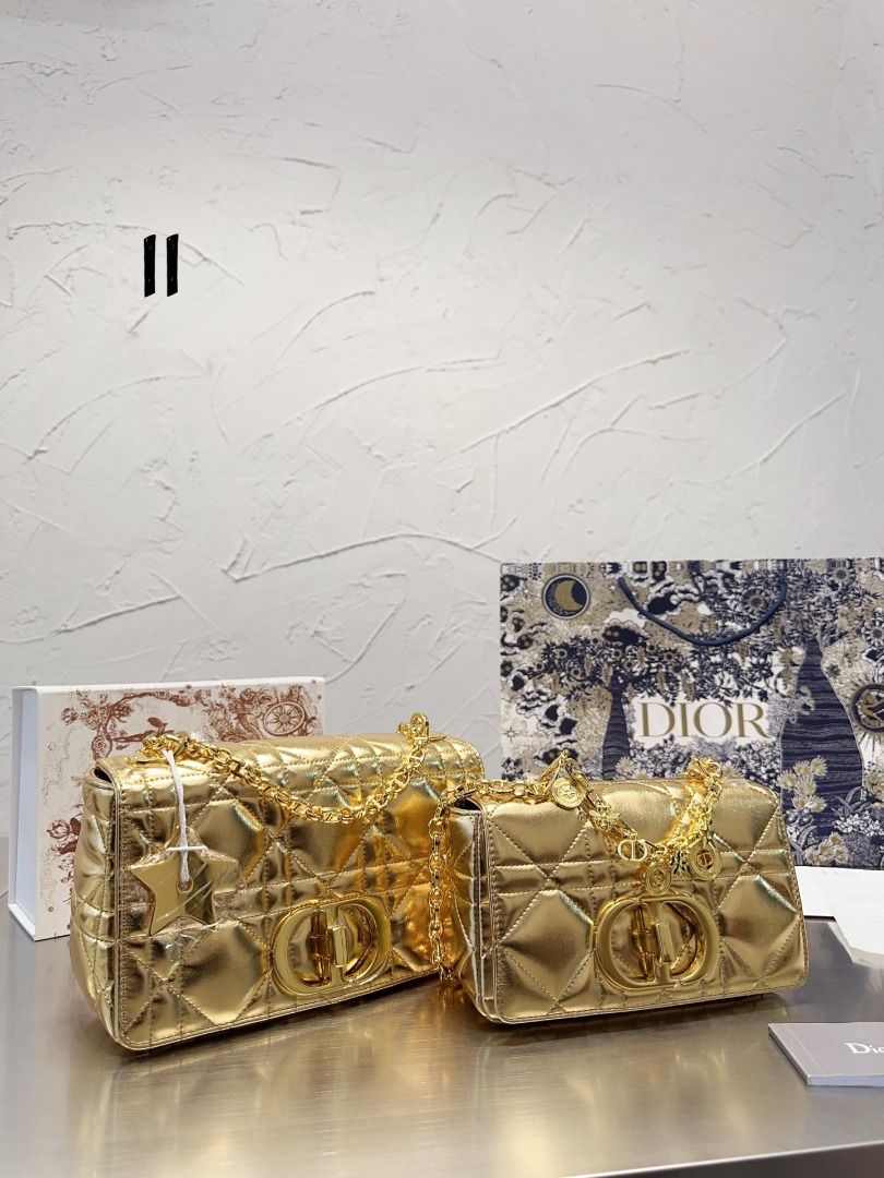 Dior hot sale gold bag