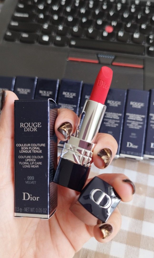 Dior lipstick mini 999 velvet, Beauty & Personal Care, Face, Makeup on