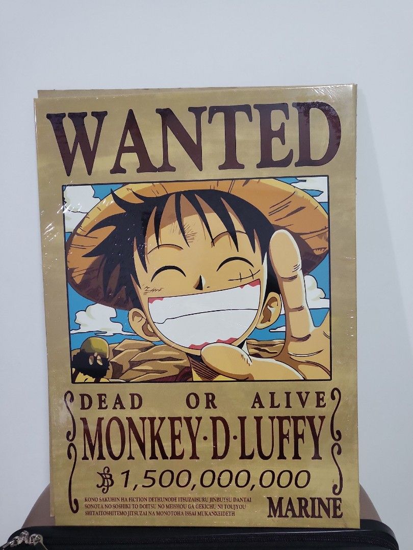 Displate Monkey D Luffy Wanted Poster, Hobbies & Toys, Memorabilia & Collectibles, Fan