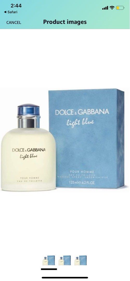 Dolce & gabbana light blue 125ml deals