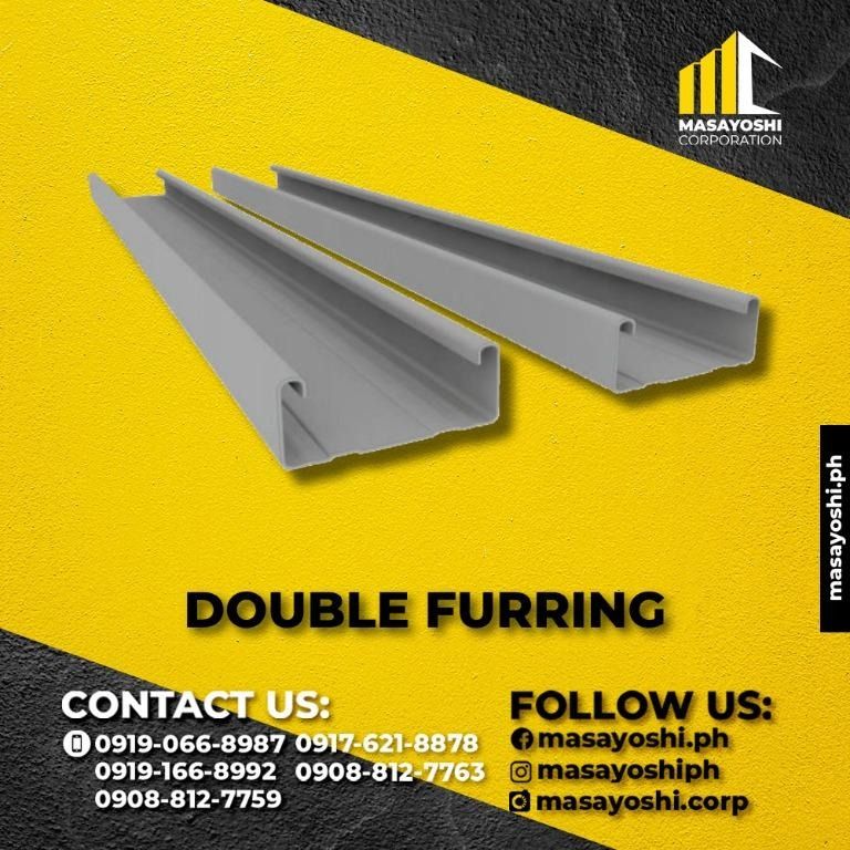Double Furring | False Ceiling | Ceiling Partition | Furring | Light Metal Frames | Framing (Category: Construction & Building Materials) located in Las Pinas. Submitted by deiso.hillary (Listing ID 1204200986, Image 1). Description: 𝗞𝗶𝗻𝗱𝗹𝘆 𝗖𝗮𝗹𝗹/𝗖𝗼𝗻𝘁𝗮𝗰𝘁 𝗼𝘂𝗿 𝗦𝗮𝗹𝗲𝘀 𝗗𝗲𝗽𝗮𝗿𝘁𝗺𝗲𝗻𝘁 𝗳𝗼𝗿 𝘁𝗵𝗲 𝗮𝘃𝗮𝗶𝗹𝗮𝗯𝗶𝗹𝗶𝘁𝘆 𝗮𝗻𝗱 𝗺𝗼𝗾 𝗼𝗳 𝘁𝗵𝗲 𝗽𝗿𝗼𝗱𝘂𝗰𝘁. ᴀʟʟ ᴘʀɪᴄᴇꜱ ᴀʀᴇ ꜱᴜʙᴊᴇᴄᴛ ᴛᴏ ᴄʜᴀɴɢᴇ ᴡɪᴛʜᴏᴜᴛ ᴘʀɪᴏʀ ɴᴏᴛɪᴄᴇ ᴅᴜᴇ ᴛ