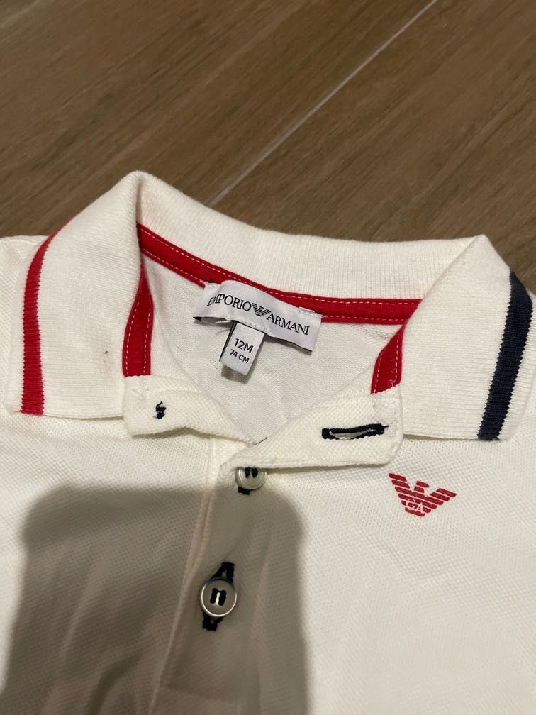 Red armani best sale polo