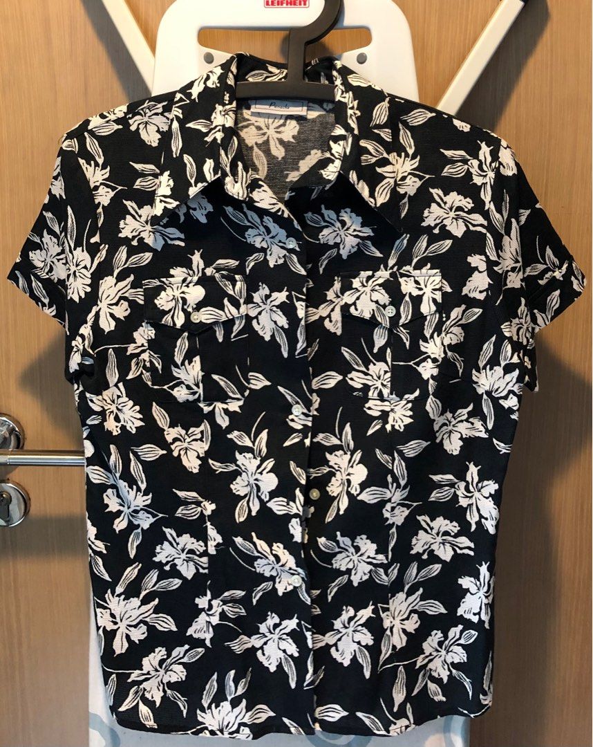 floral blouse short sleeve