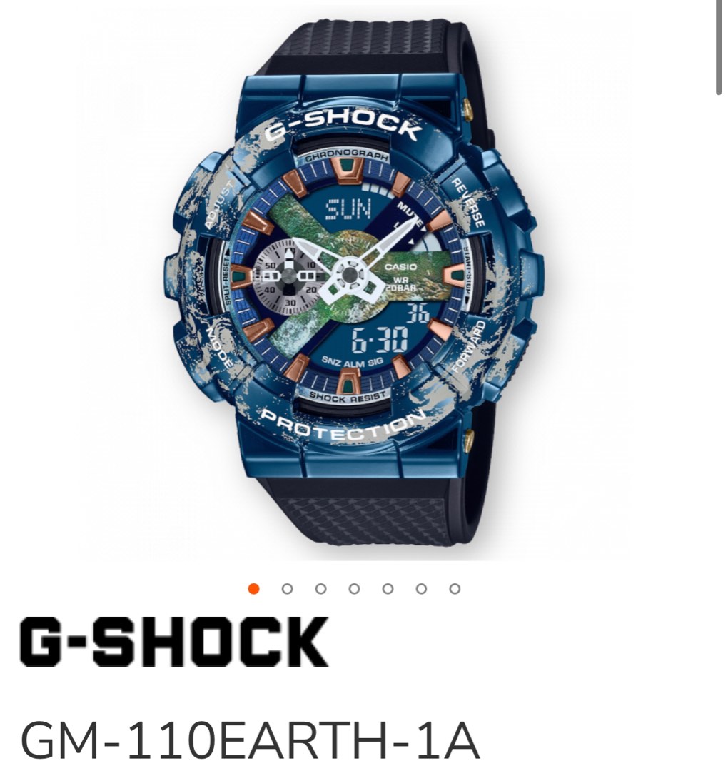 未使用 CASIO G-SHOCK 腕時計GM-110EARTH 地球モチーフ 【新発売】 www