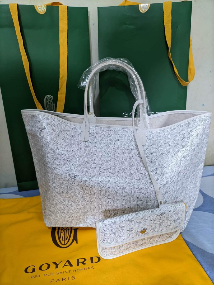 Goyard St louis white, Luxury, Bags & Wallets on Carousell