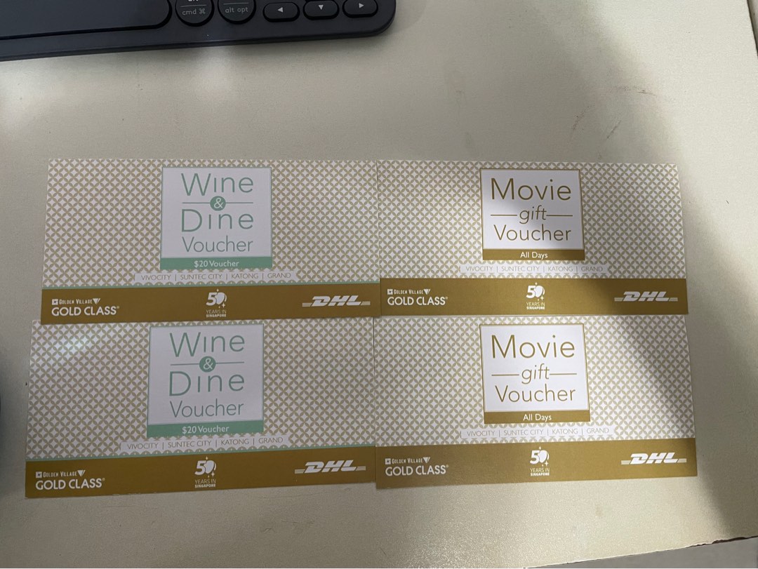 GV Gold Class Tickets Vouchers, Tickets & Vouchers, Vouchers on Carousell