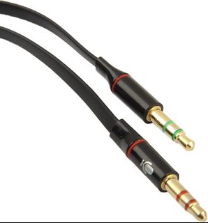 TNP 3.5mm to RCA Audio Cable (6 Feet) Bi-Directional Male to Male Nickel  Plated Connector AUX Auxiliary Headphone Jack Plug Y Adapter Splitter