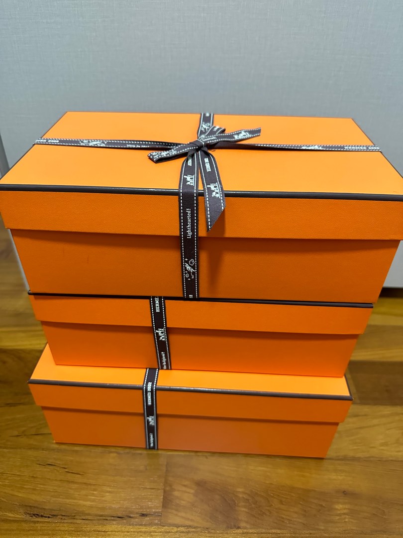 Hermes shoe boxes (various sizes), Luxury, Accessories on Carousell