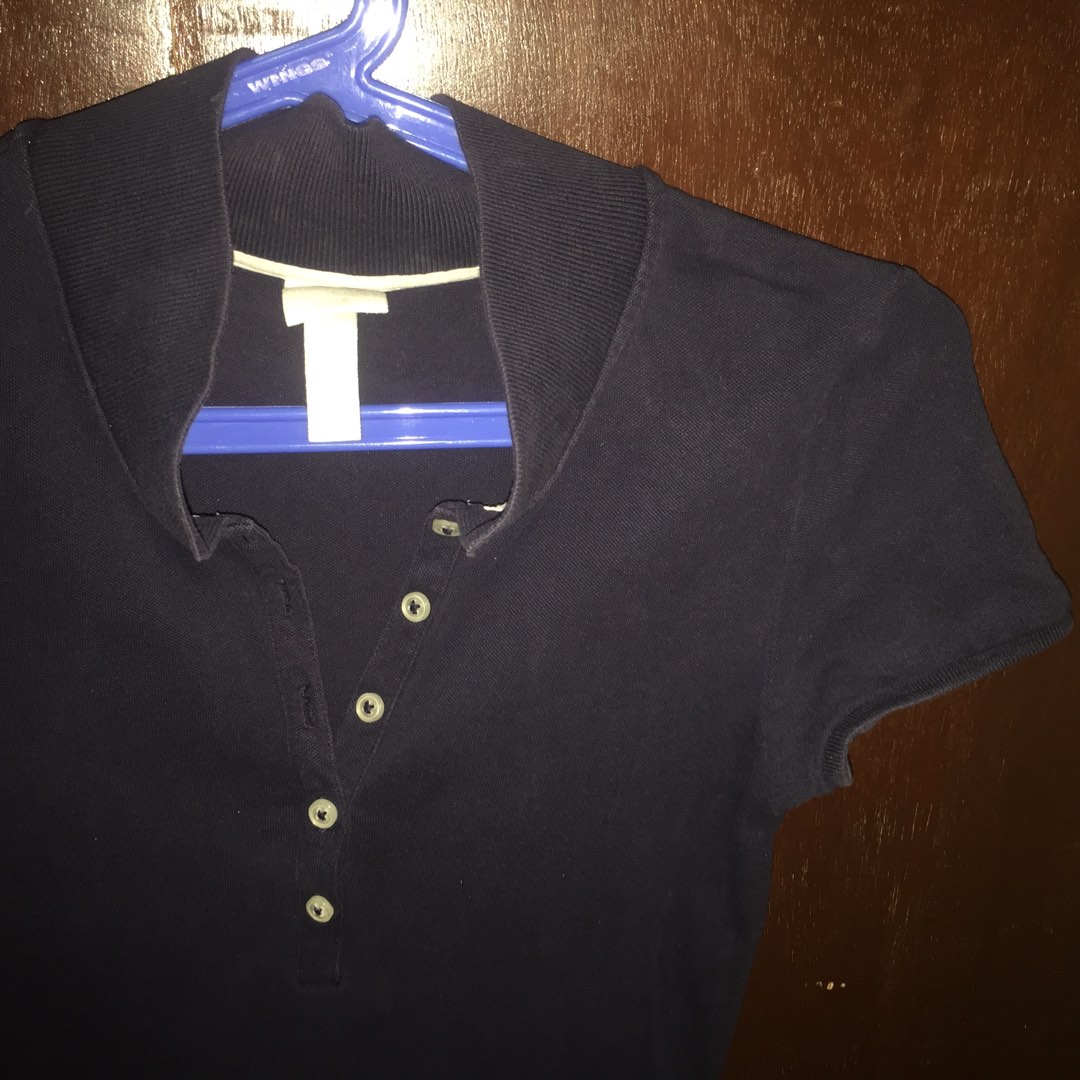 H&M Navy Blue Polo Dress, Women's Fashion, Dresses & Sets, Dresses on