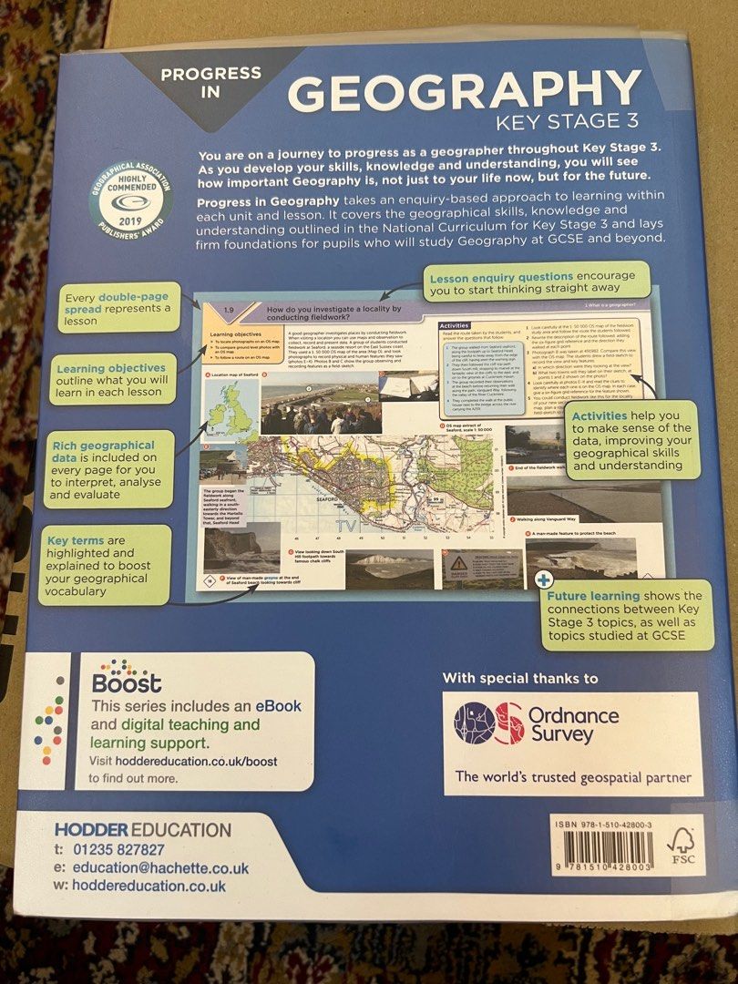 Hodder Geography Student Book KS3, Hobbies & Toys, Books & Magazines