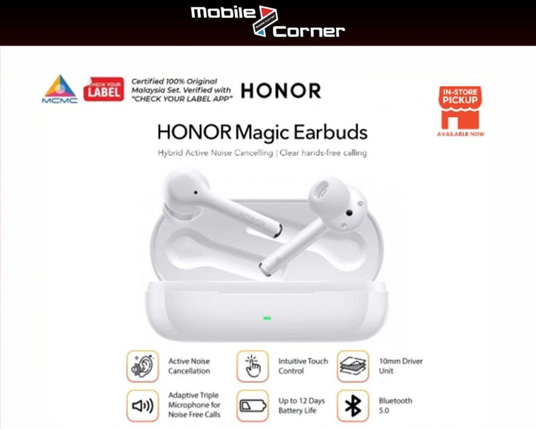 Honor magic sales earbuds pearl white