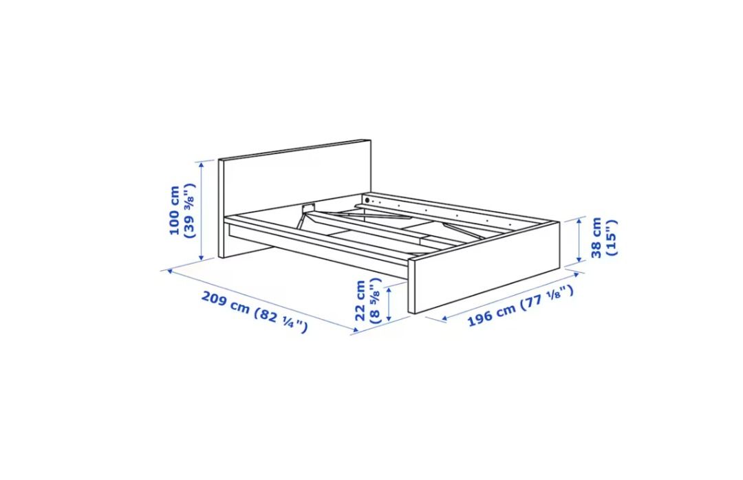 Malm bed shop dimensions