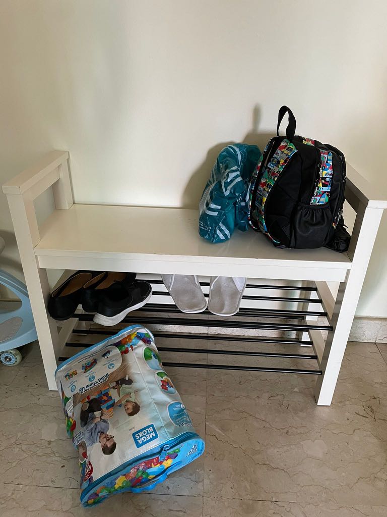 Ikea shoe rack with bench, Furniture & Home Living, Furniture, Shelves, & Racks on