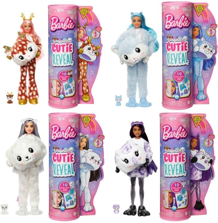 ❤IN STOCK❤ Barbie Cutie Reveal Snowflake Sparkle Series dolls