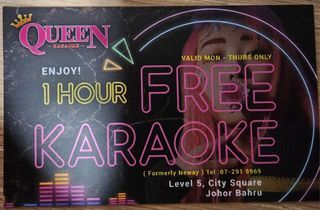JB Queen Karaoke 1 hour free karaoke (Mon - Thurs)