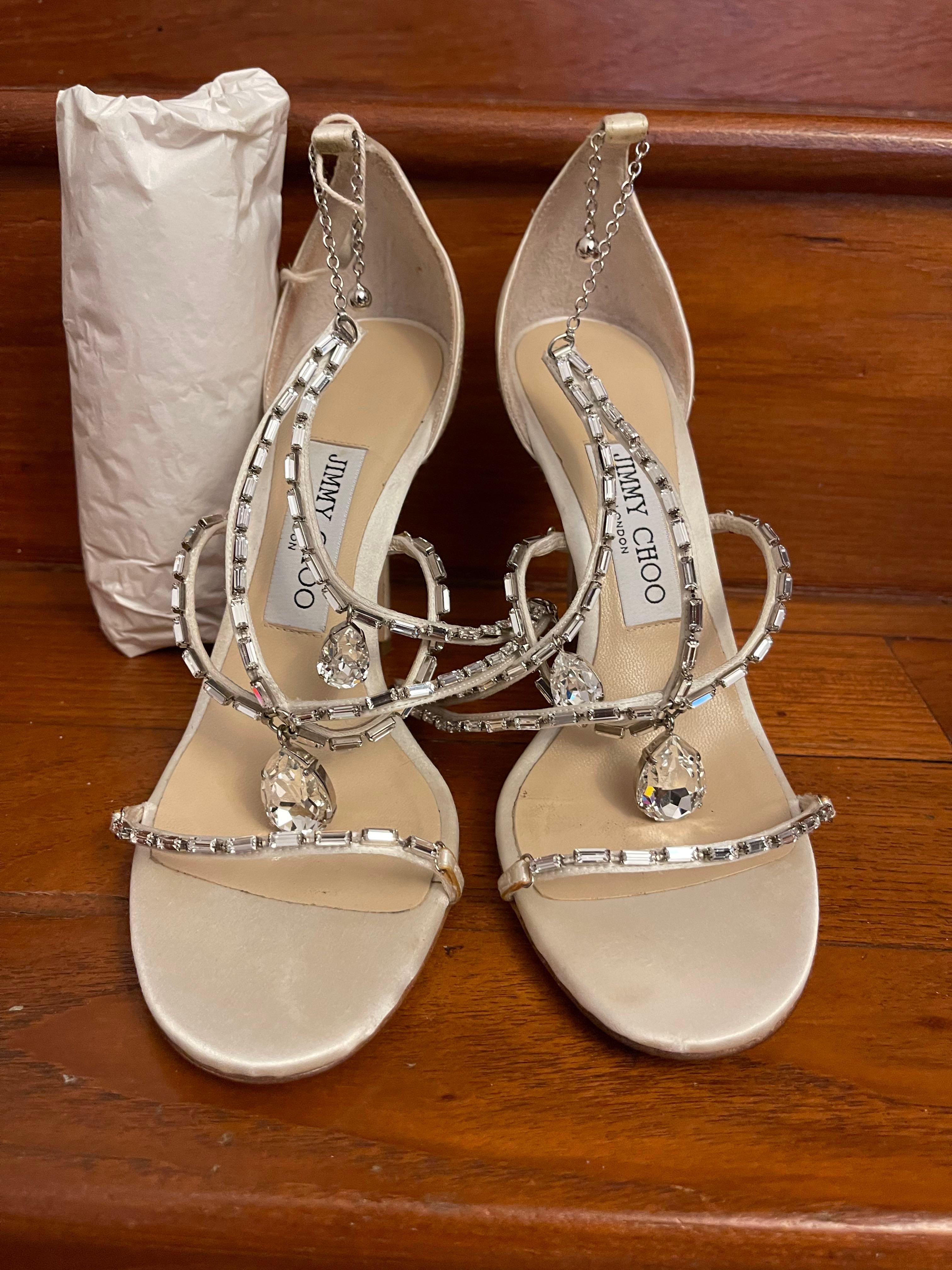Jimmy choo crystal on sale sandals