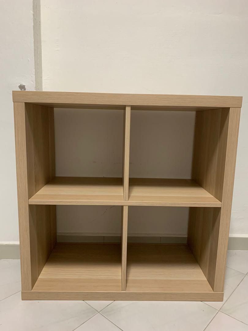 KALLAX Shelving unit 4x4, white stained oak effect, 77x77 cm white