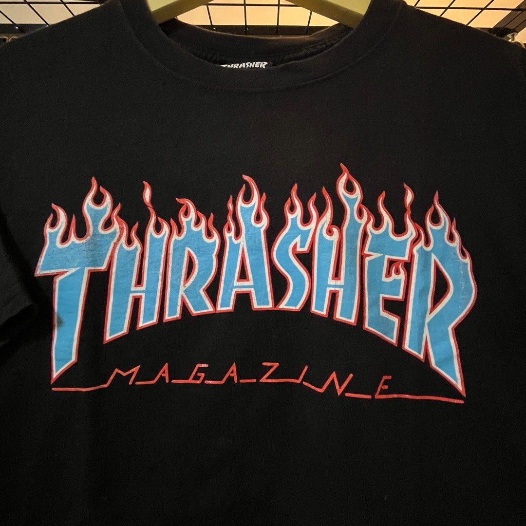 Kaos Hitam Champion X Thrasher Supreme Thrasher Harold Tee Black