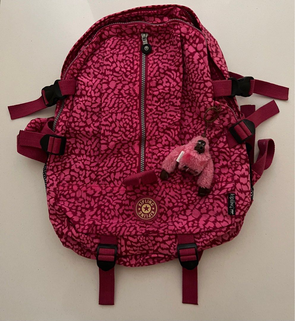 Kipling pink backpack, Women's Fashion, Bags & Wallets, Backpacks on