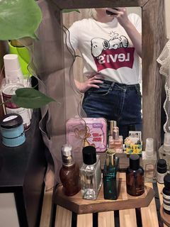 Levis 史努比聯名 女款白色短袖上衣 logo上衣 二手