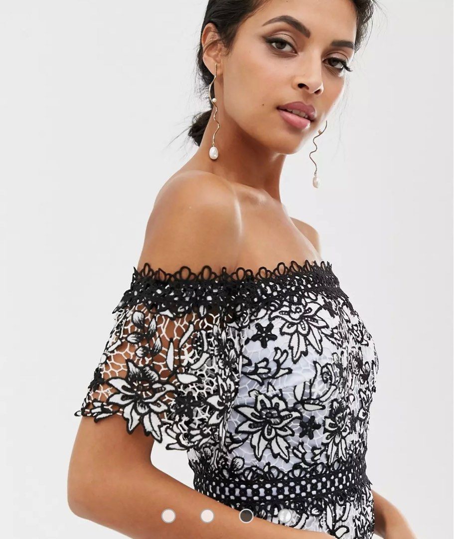 Lipsy floral bardot dress annual dinner dress