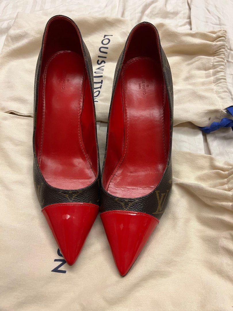 LOUIS VUITTON - Women's Fashion Red High Heels Shoes Magazine AD - D466