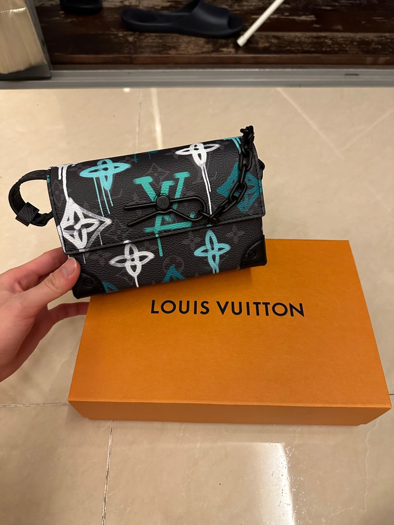 Louis Vuitton Steamer Wearable Wallet Graffiti Monogram Eclipse