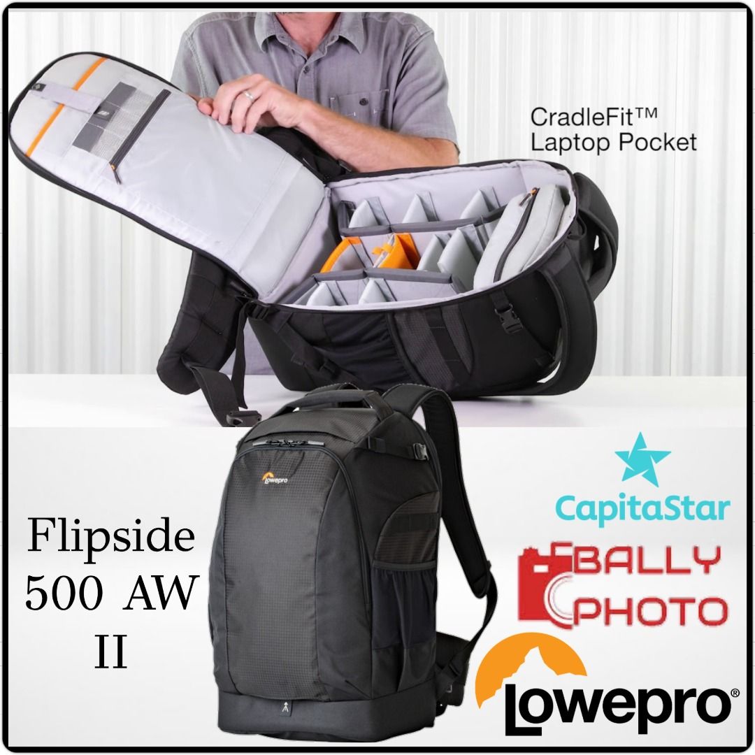 Lowepro Flipside 500 AW II Camera Backpack Photography Photography Accessories Camera Bags Carriers on Carousell