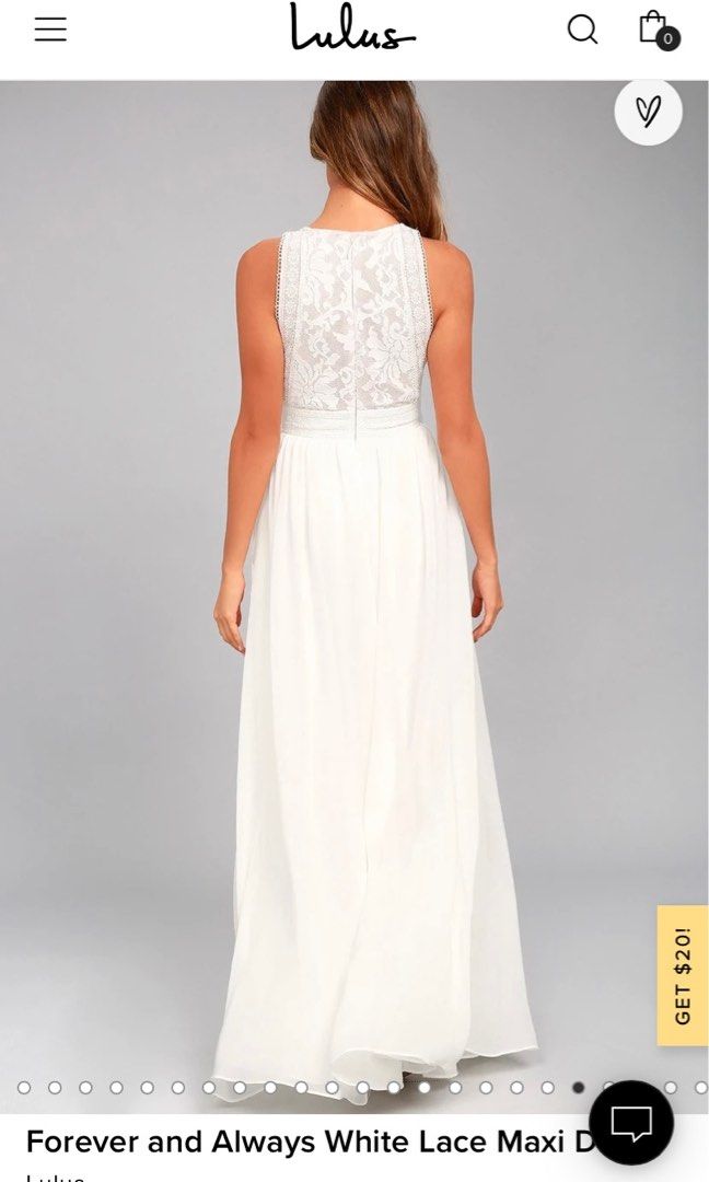 Forever and always white lace maxi dress best sale