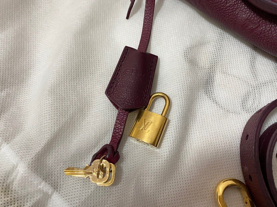 Louis Vuitton, Bags, Auth Louis Vuitton Empreinte Speedy Bandouliere 25  Aurore Raspberry Color Bag