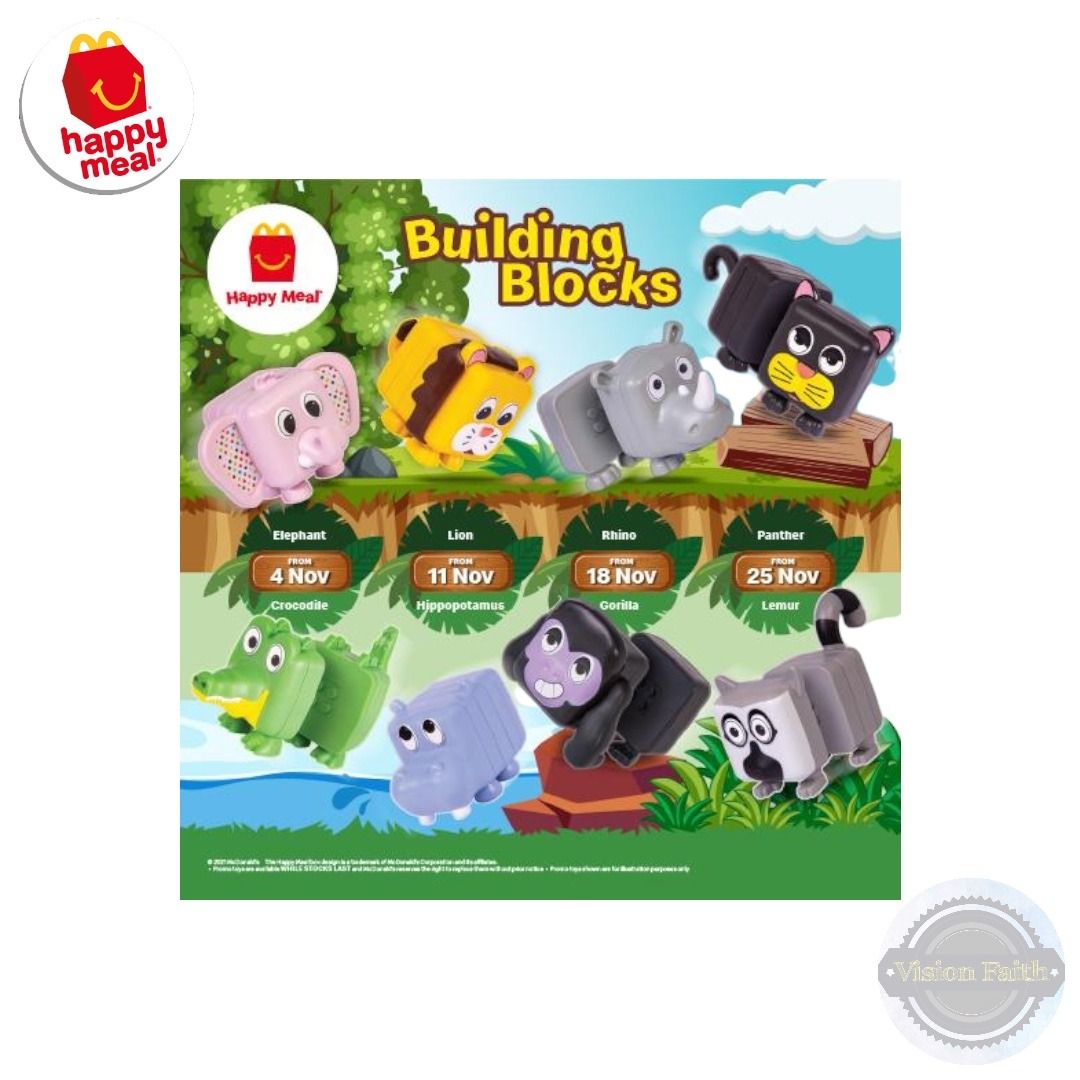 Mcdonalds happy meal building blocks hot sale