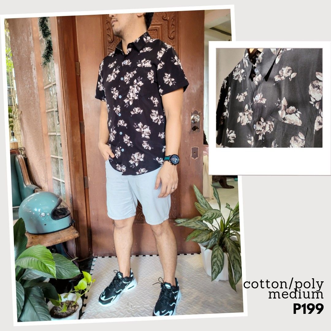 Floral polo for deals men outfit