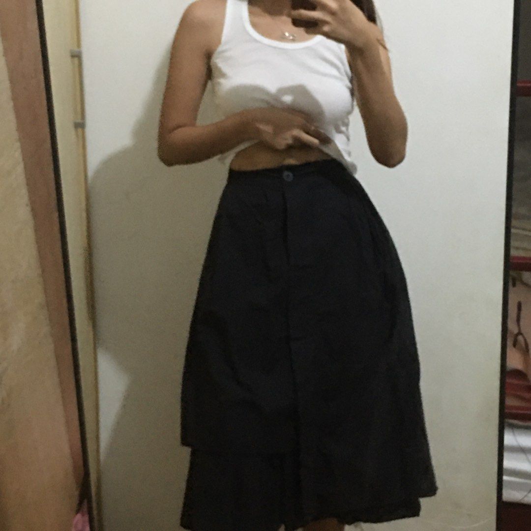 midi/long skirt in black (Category: Skirts) located in Taguig. Submitted by jdeclutter__ (Listing ID 1204303010, Image 2). Description: garterized fits xs to small subversive inspired .