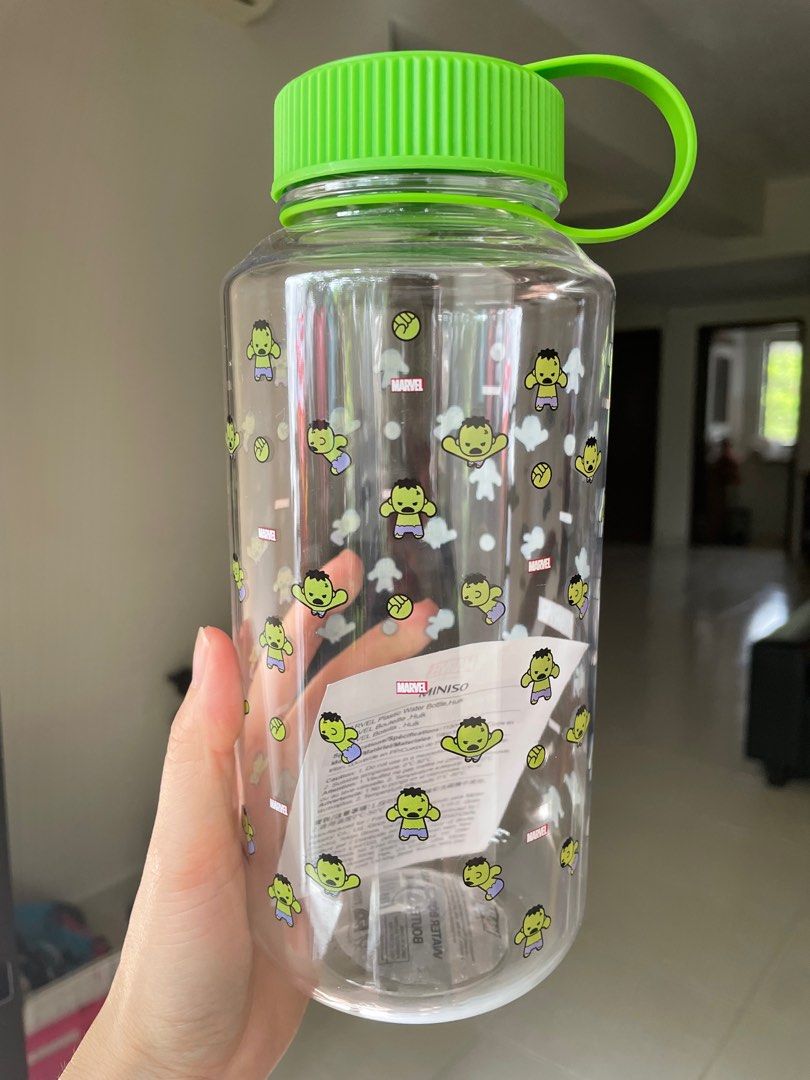 Miniso Water Bottle Hulk Green, Furniture & Home Living, Kitchenware
