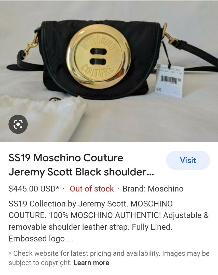 Moschino bag sales authenticity check