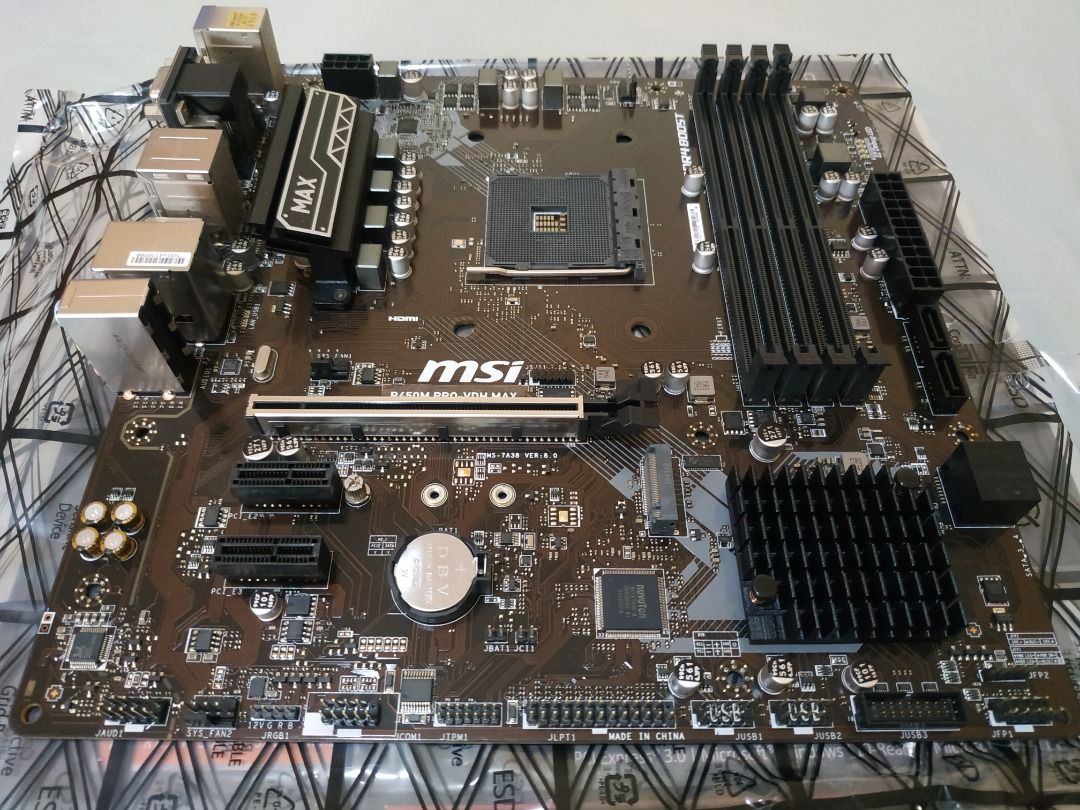 MSI B450m ProVDH Max Motherboard Socket Am4 ddr4, Computers & Tech