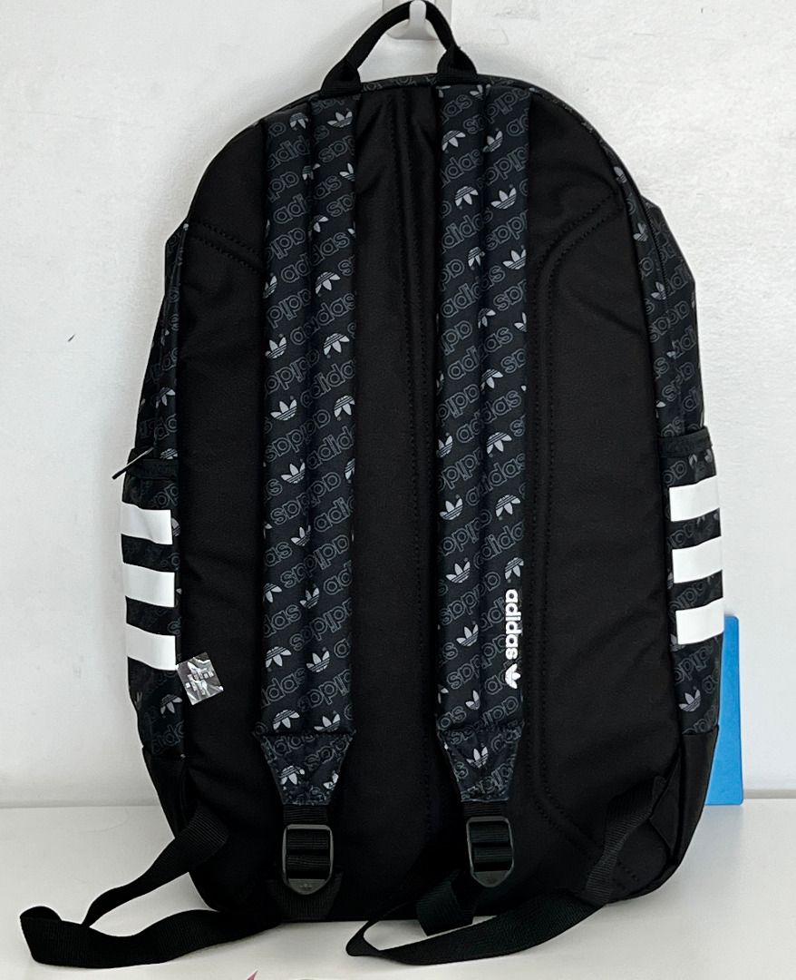 NEW! ADIDAS ORIGINALS BASE FORUM MONOGRAM BLACK WHITE BACKPACK BAG W