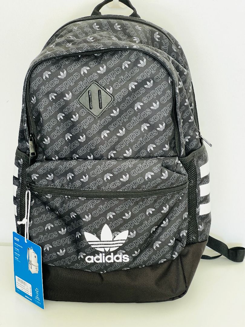 adidas Youth Originals Base Backpack, Forum Monogram Black, One Size 