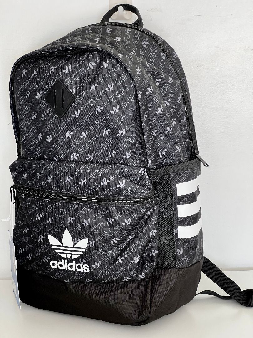 NEW! ADIDAS ORIGINALS BASE FORUM MONOGRAM BLACK WHITE BACKPACK BAG W