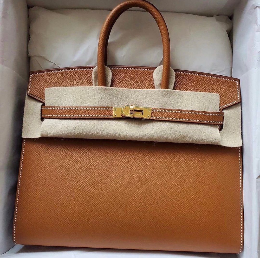 Hermes Birkin 25 Gold Togo GHW, Luxury, Bags & Wallets on Carousell