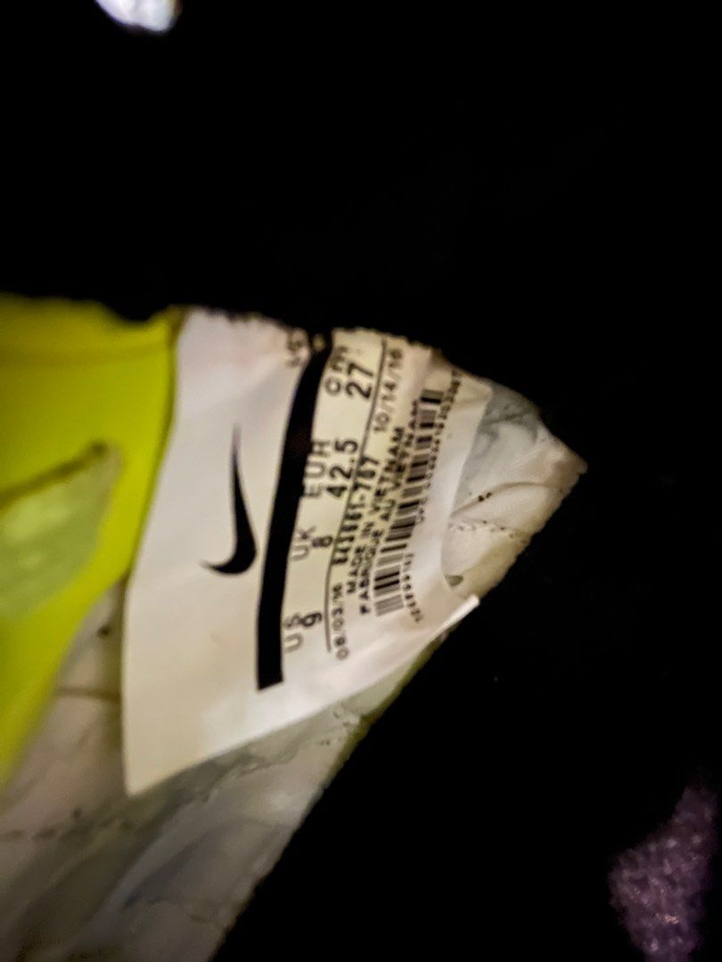 Nike TiempoX Proximo IC US9 (EU42.5) 貴版袋鼠皮螢光黃Nike Tiempo X 