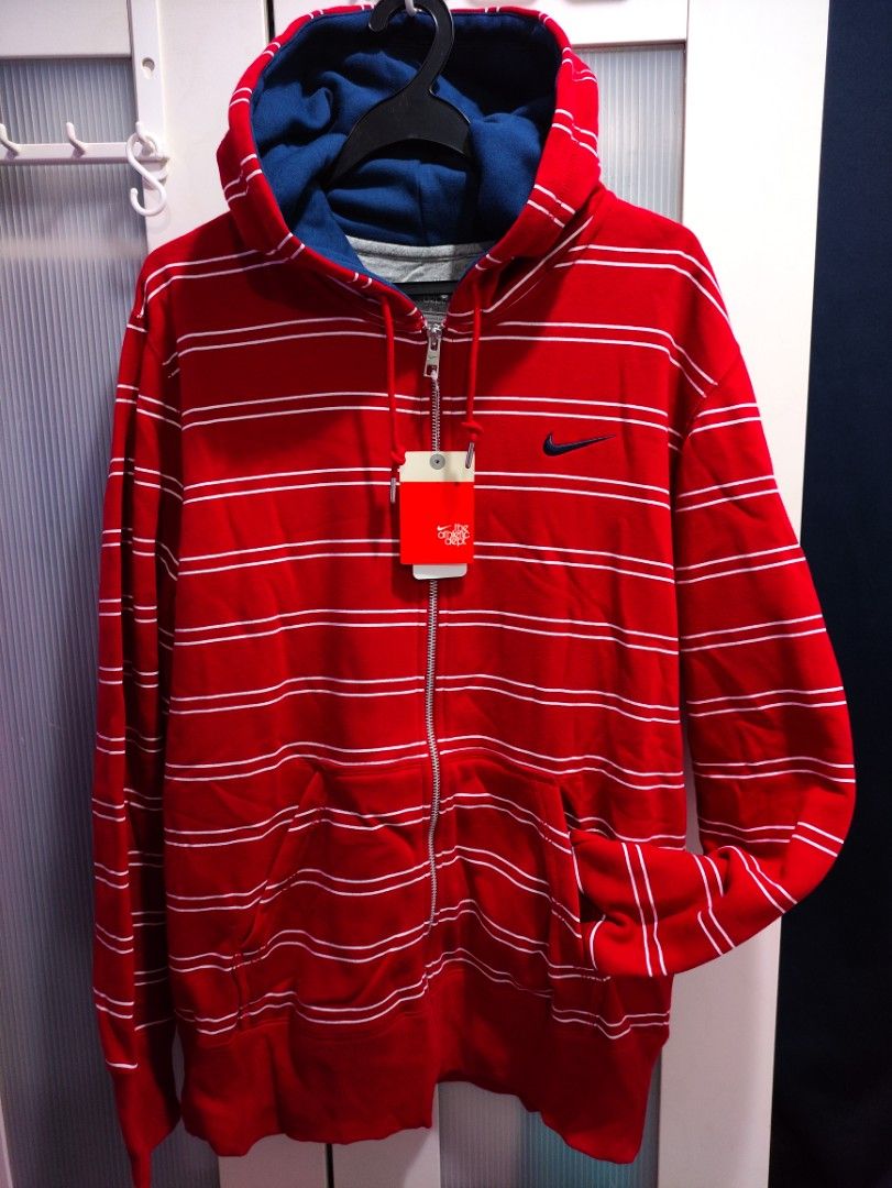 NIKE Vintage Full Zip Athletic Dept Red Hoodie