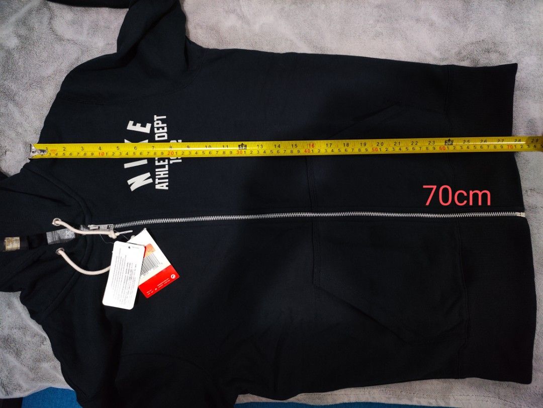 Nike Vintage Full Zip Athletic Dept. 1972 Black, Men's Fashion, Tops