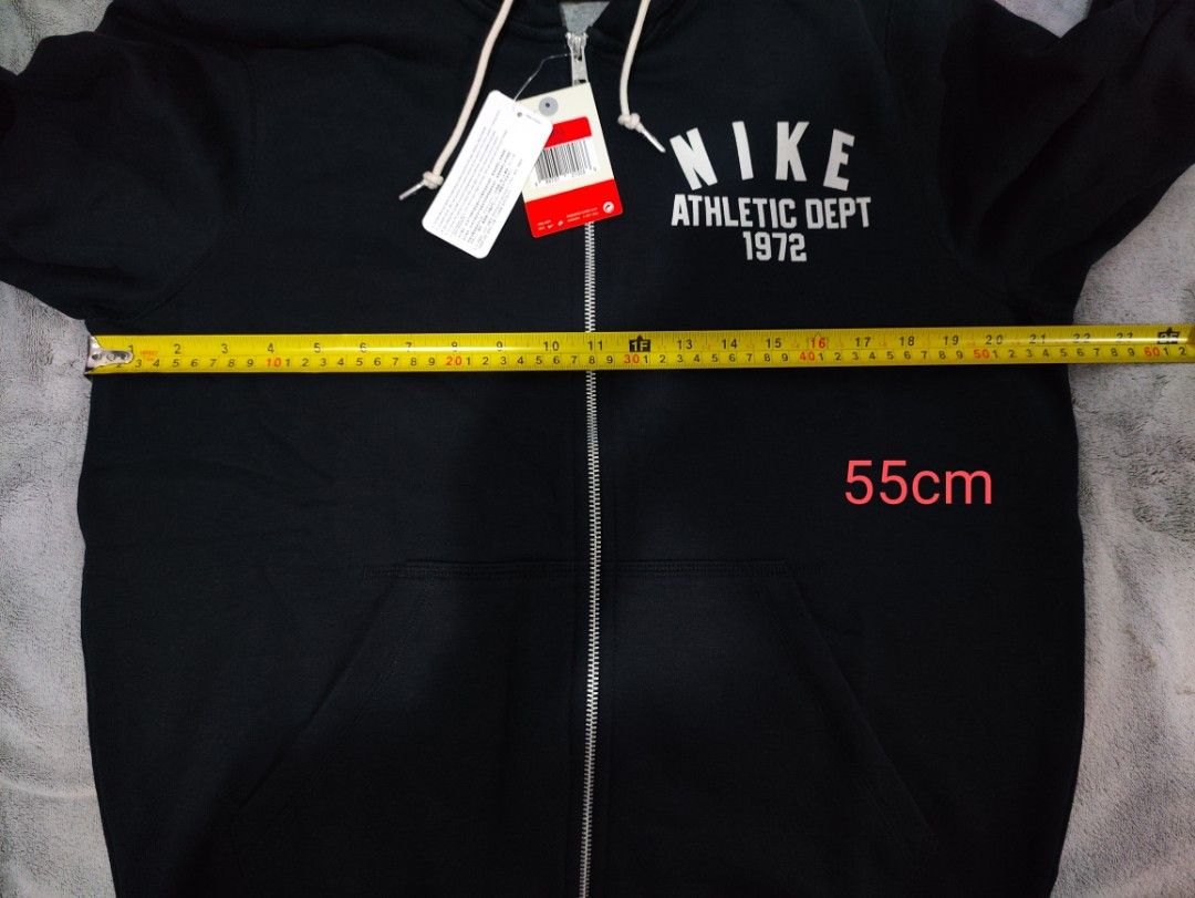 Nike Vintage Full Zip Athletic Dept. 1972 Black, Men's Fashion, Tops