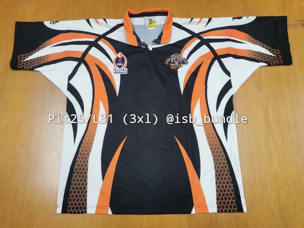 NRL West Tigers Western Suburbs Magpies Balmain Tigers Rugby Jersey 2005/06,  Men's Fashion, Activewear on Carousell