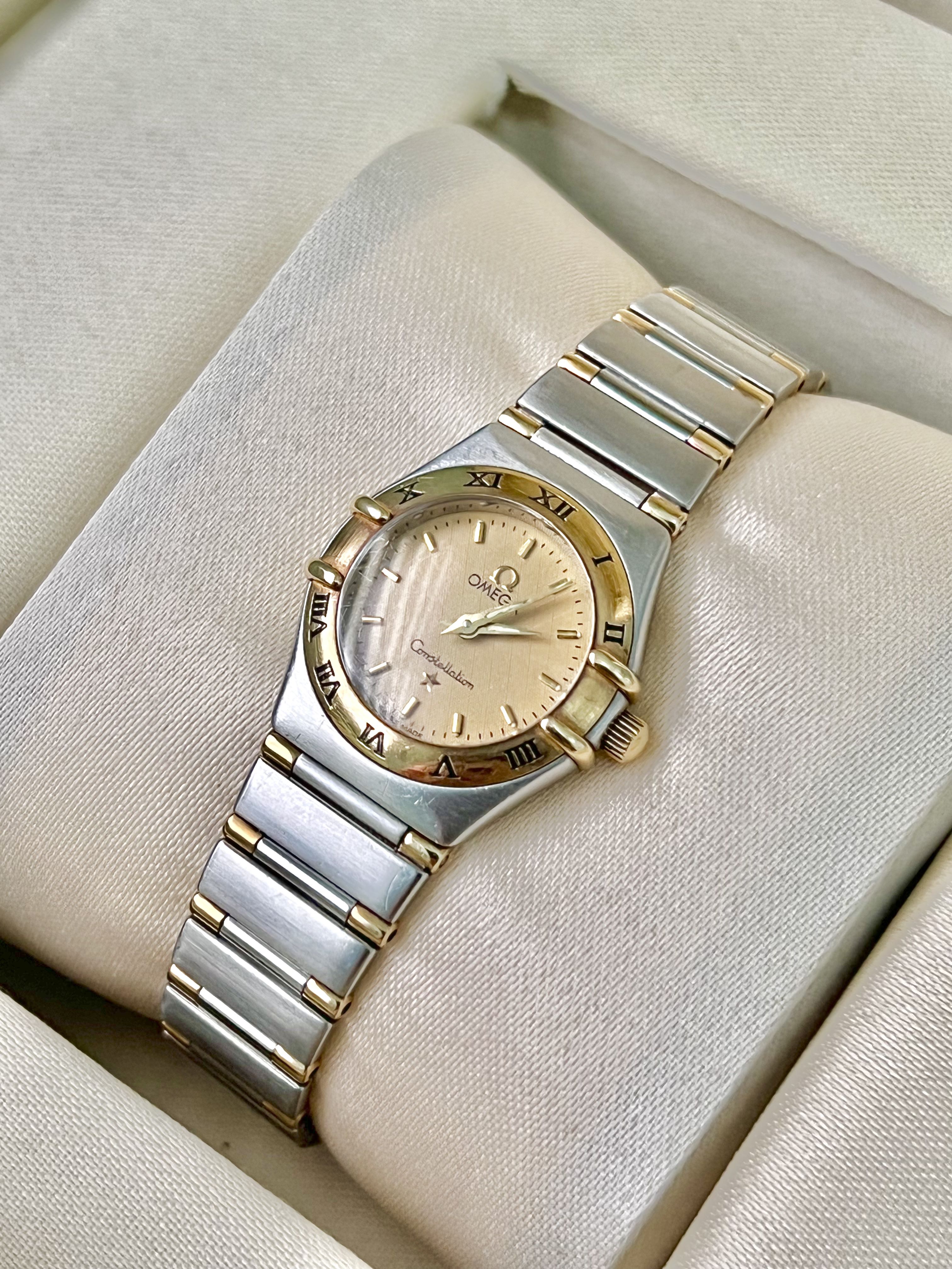 OMEGA Constellation Two Tone Mini Ladies 18k Yellow Gold and