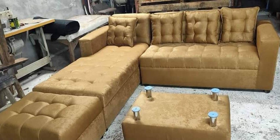 Sofa L-Shape | With Center Table, Furniture & Home Living, Furniture