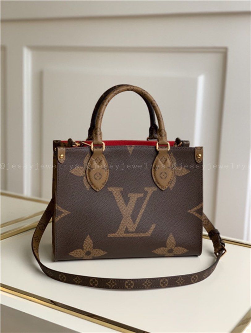 Onthego PM Monogram Brown Leather Bag, Women's Fashion, Bags & Wallets,  Shoulder Bags on Carousell