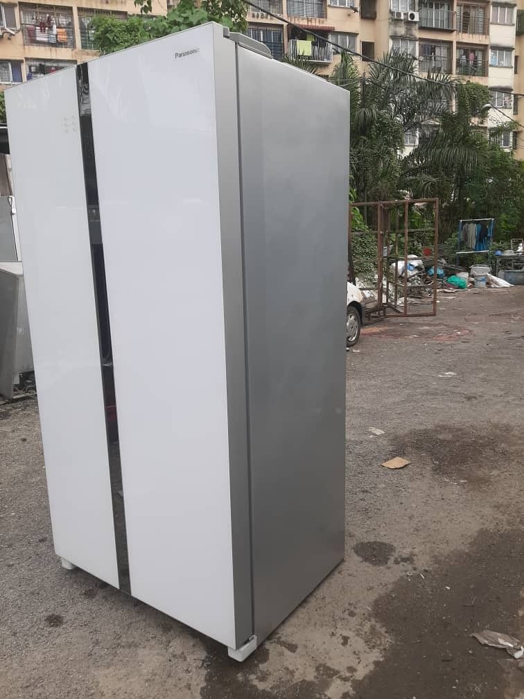 PANASONIC INVERTER SIDE BY SIDE GLASS DOOR REFRIGERATOR FRIDGE, TV